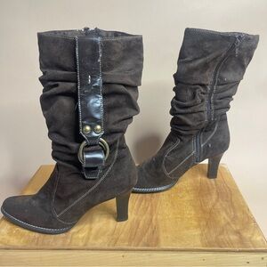 Predictions Dark Brown Heeled Boots